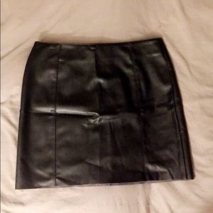 Faux leather skirt